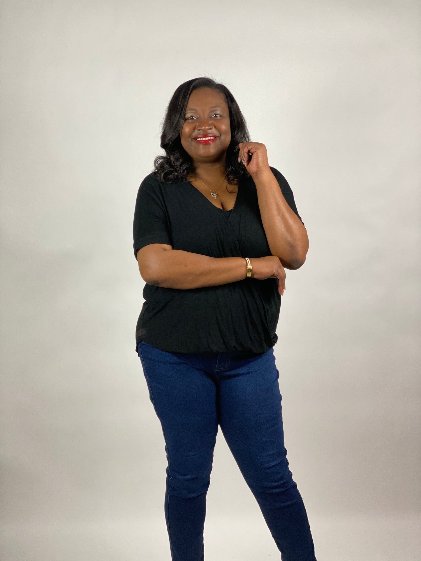 Morgan Wrap Front Top - Plus