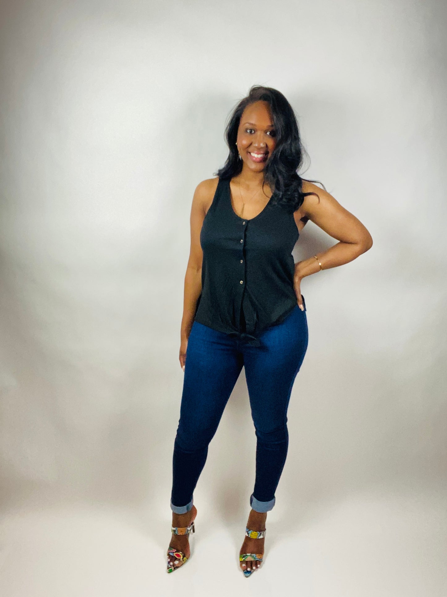 Kennedy Tie Front Top