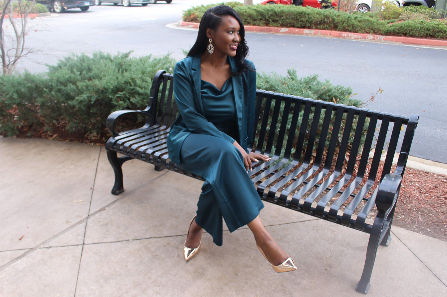 Robin Satin Boyfriend Blazer