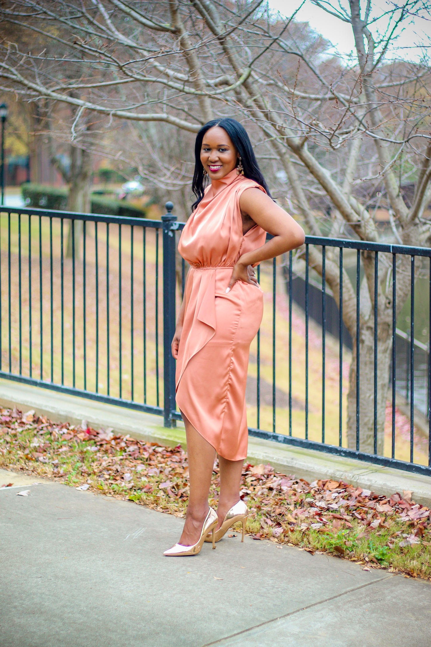 Hazel High Neck Dress