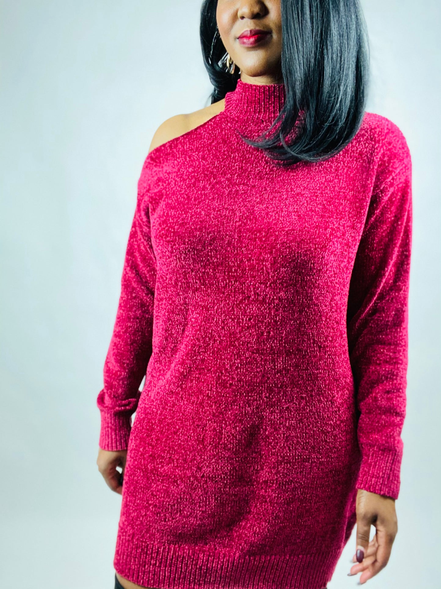 Luna Cold Shoulder Sweater Dress