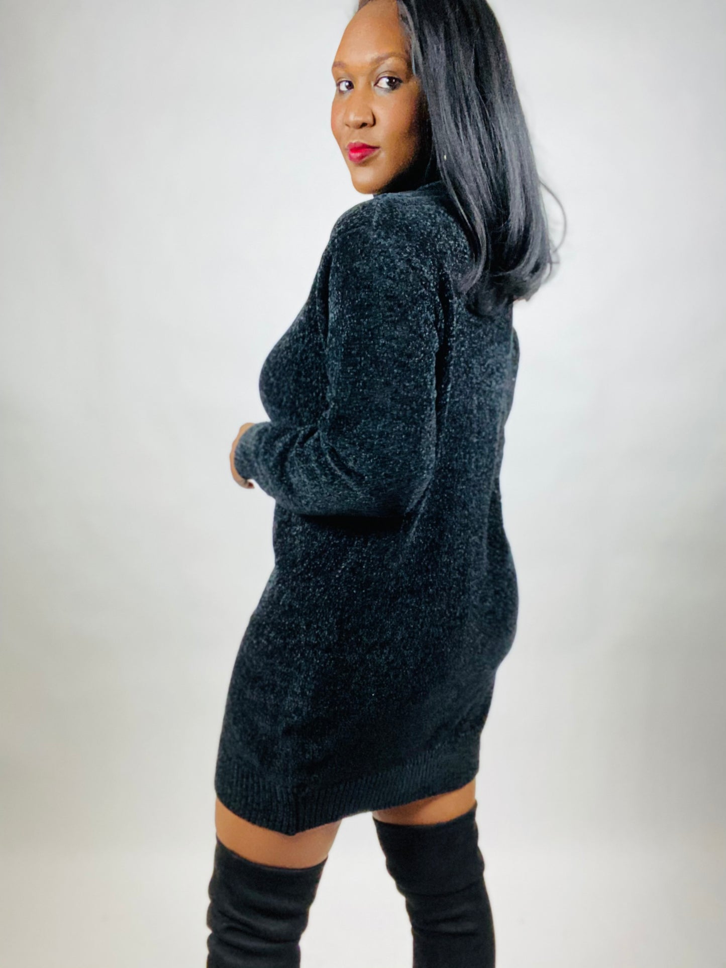 Luna Cold Shoulder Sweater Dress