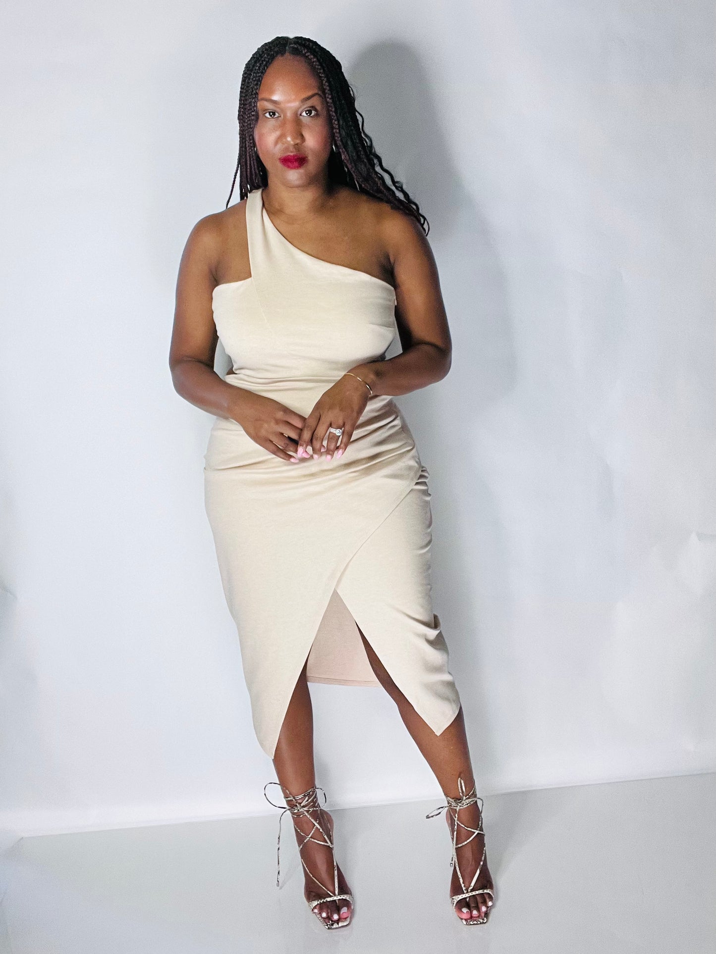 Aubrey Cutout Midi Dress Aubrey Cutout Midi Dress