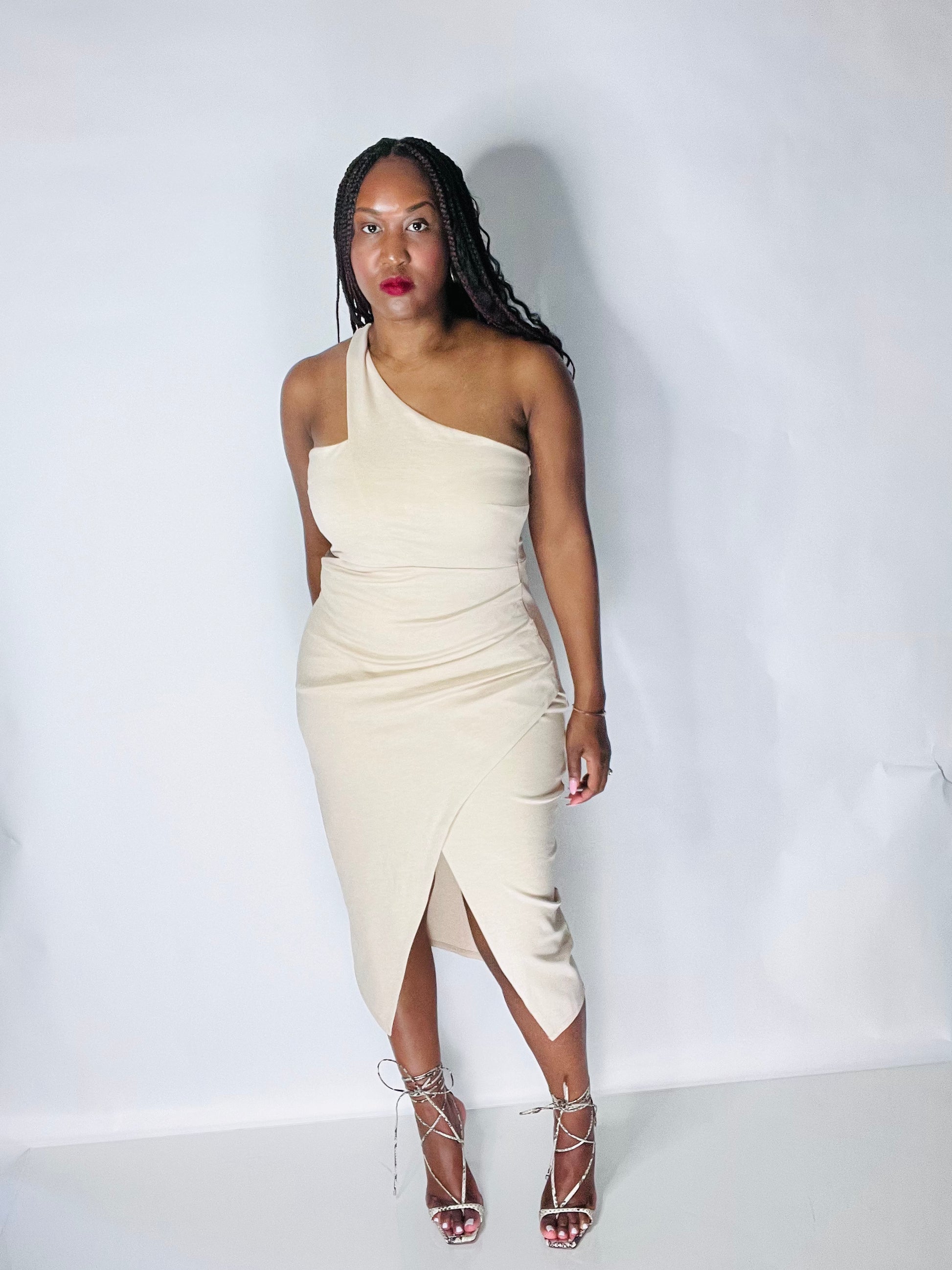 Aubrey Cutout Midi Dress Aubrey Cutout Midi Dress