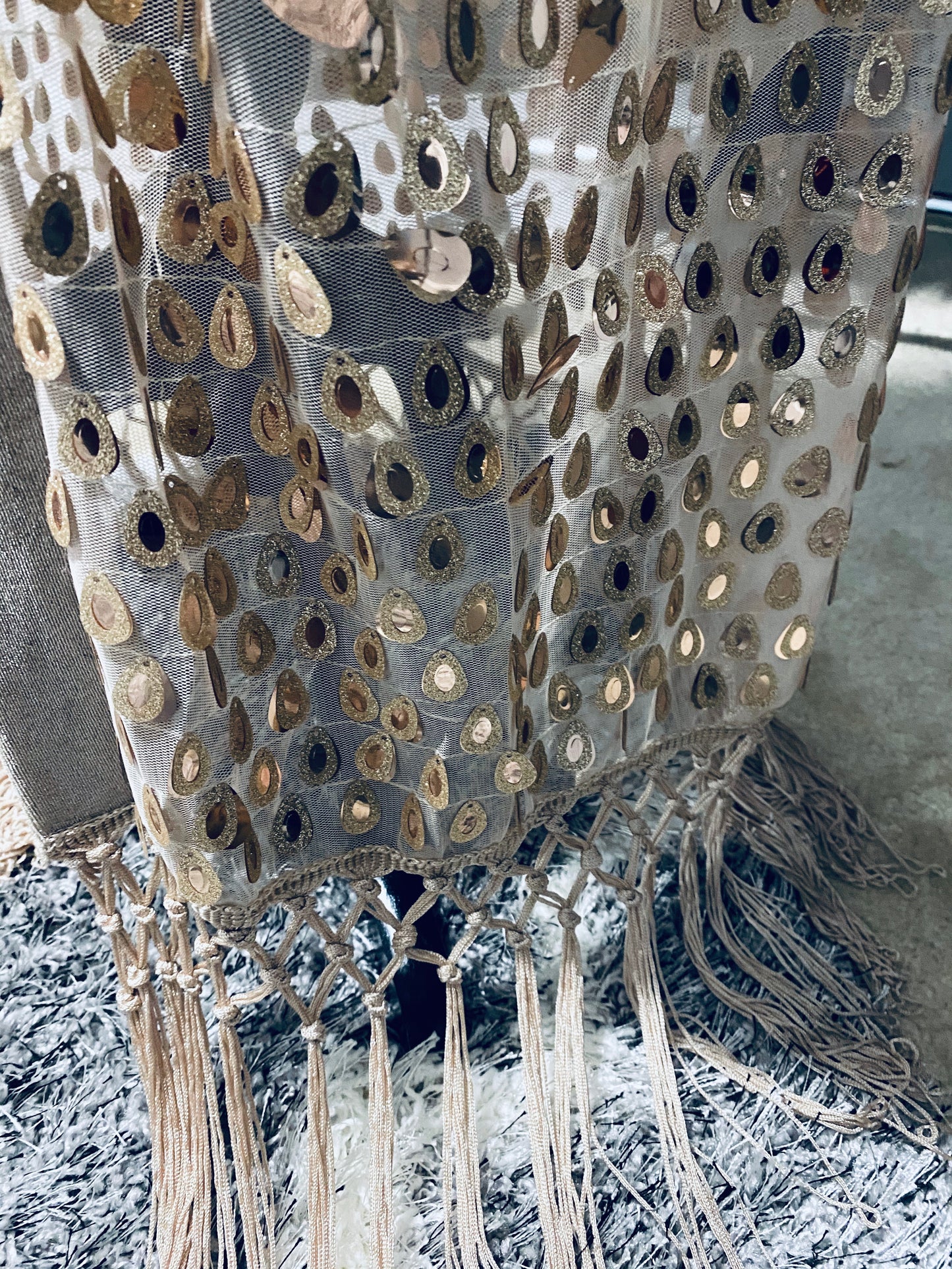 Nova Fringe Sequin Kimono