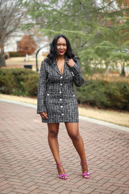 Serena Tweed Blazer Dress