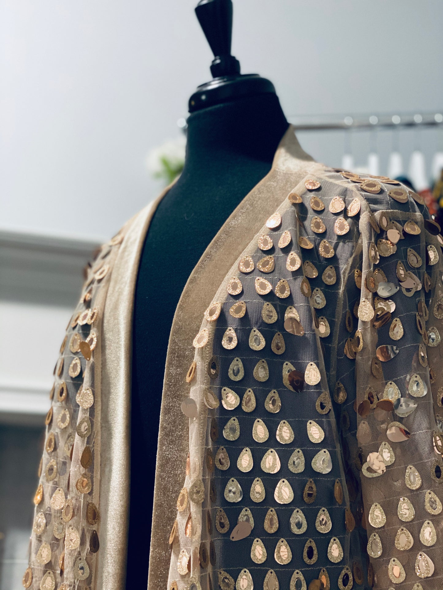 Nova Fringe Sequin Kimono